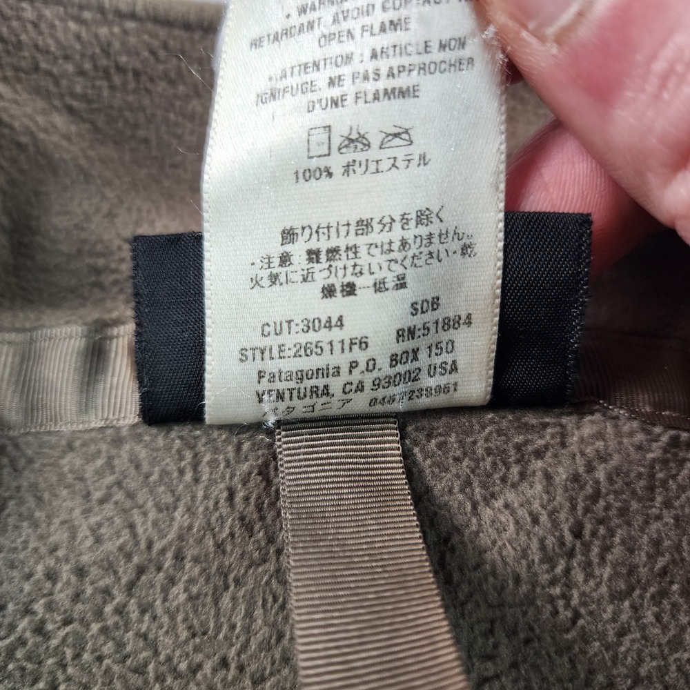 Patagonia Classic Synchilla Fleece Jacket Mens L Full Zip Brown Khaki 26511 - Picture 5 of 9
